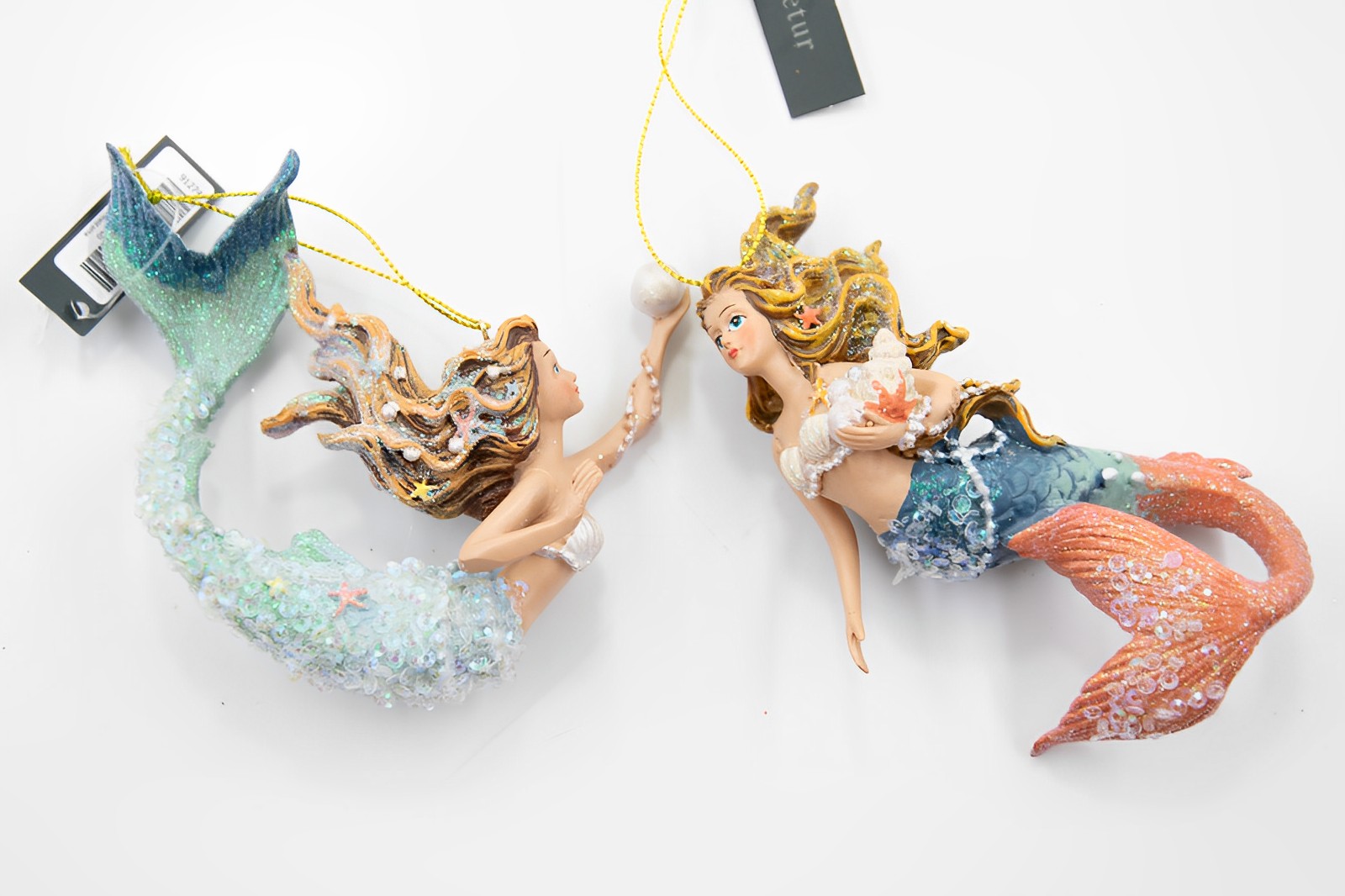Meerjungfrau 2er Set B-Ware Christbaumschmuck   