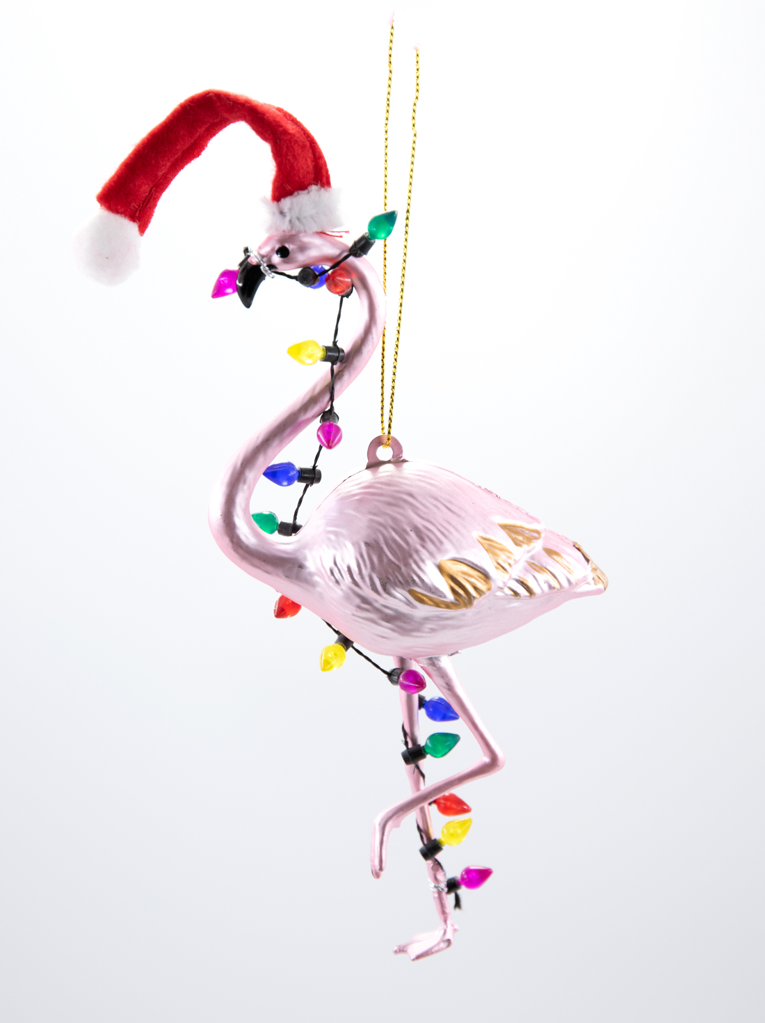 Flamingo mit Lichterkette XMAS Christbaumschmuck   
