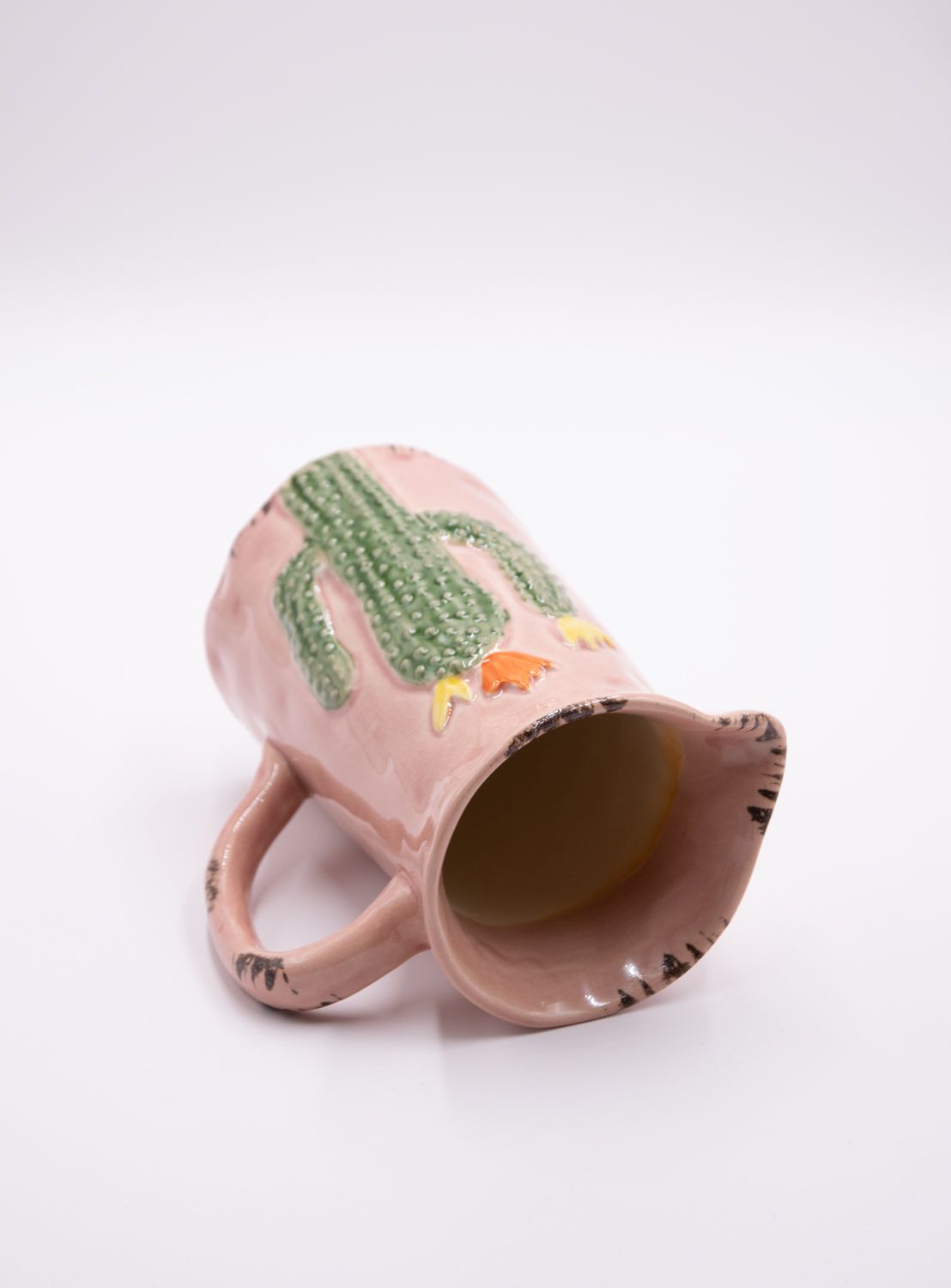 Krug Wasserkrug / Milchkrug 1 Liter rosa Landhausstil