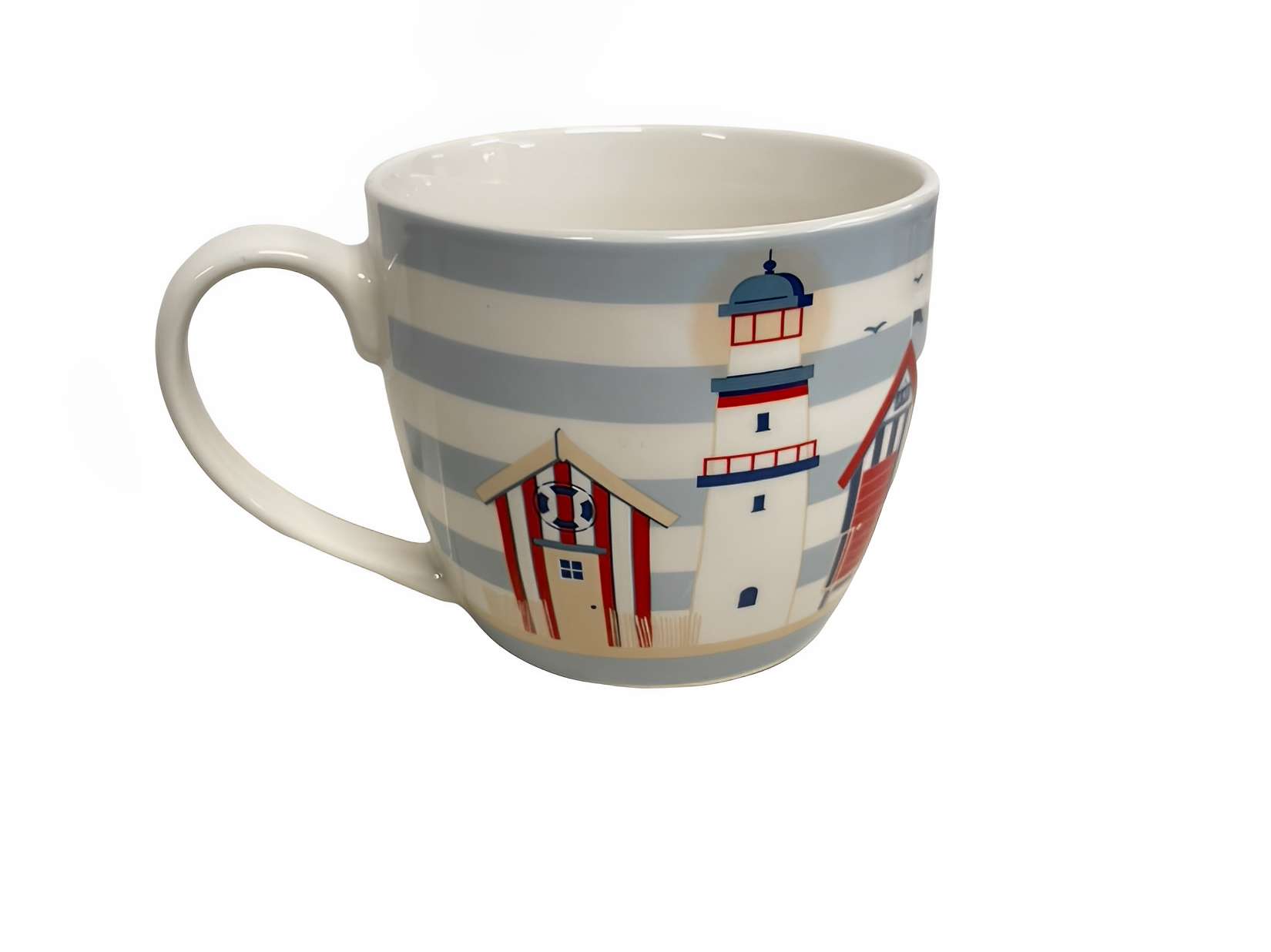 Große Tasse 'Balneo' Maritim aus Porzellan 325 ml 
