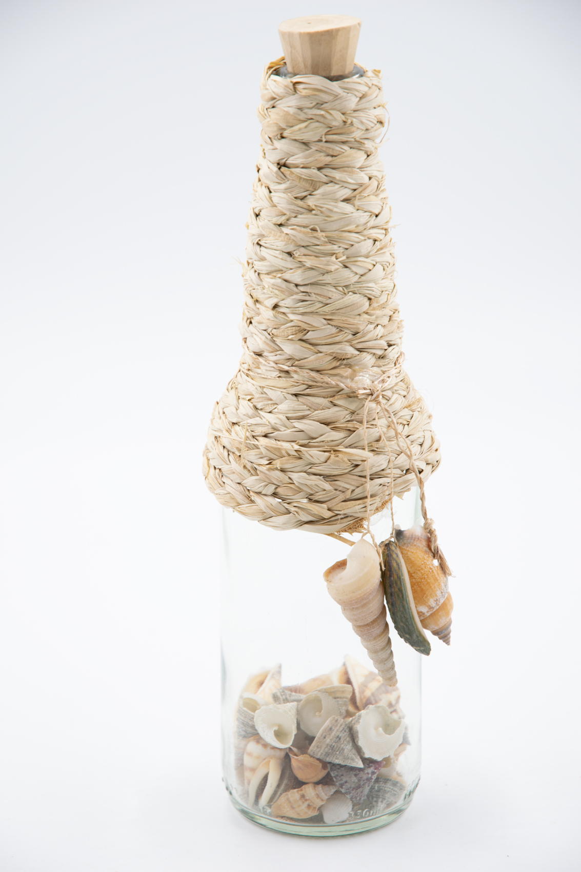 Dekoflasche mit Muscheln Maritim