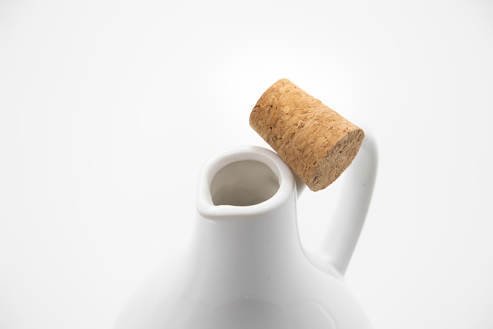 Ölflasche Keramik weiß 550ml Cucina Landhausstil  