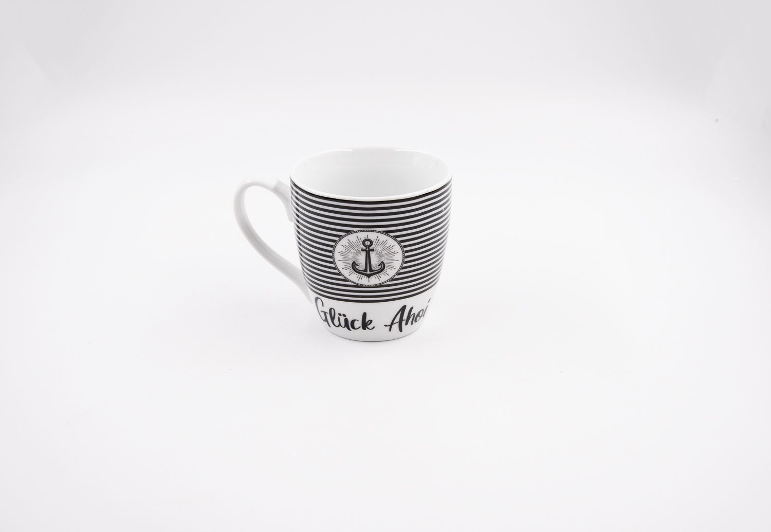 Kaffeetasse Glück Ahoi Porzellan 450ml Maritim Landhausstil