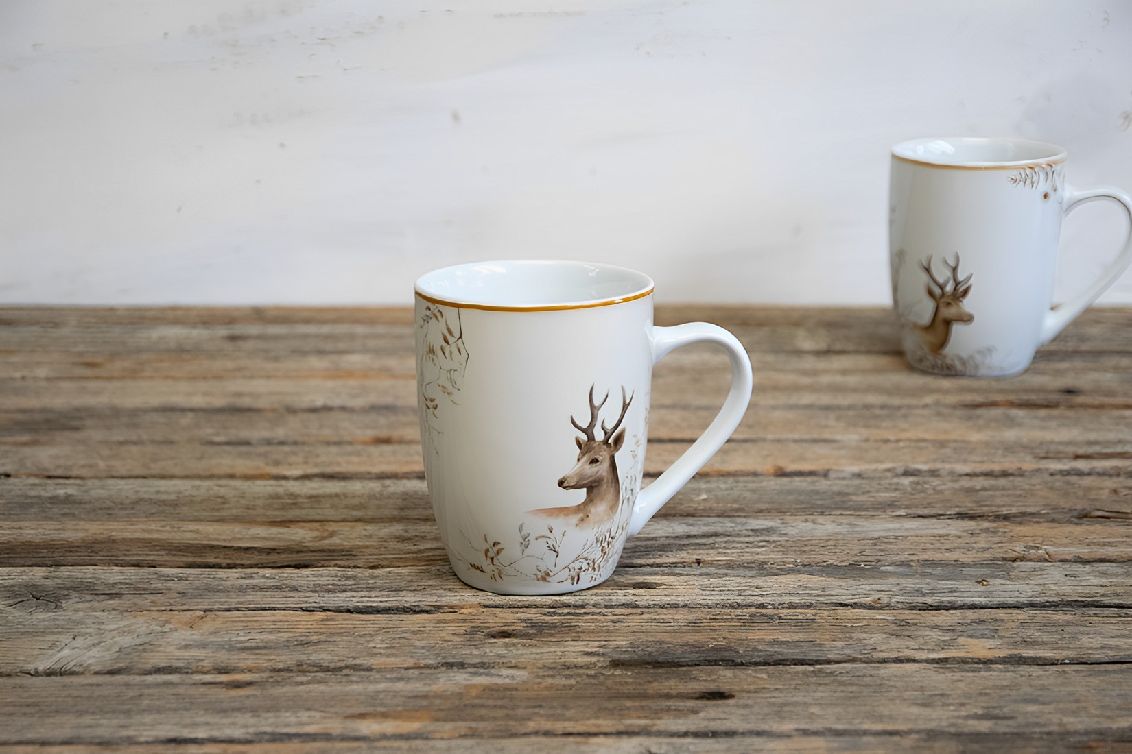 Hirsch Kaffeetasse Becher Tasse Maria Porzellan 330ml Landhausstil