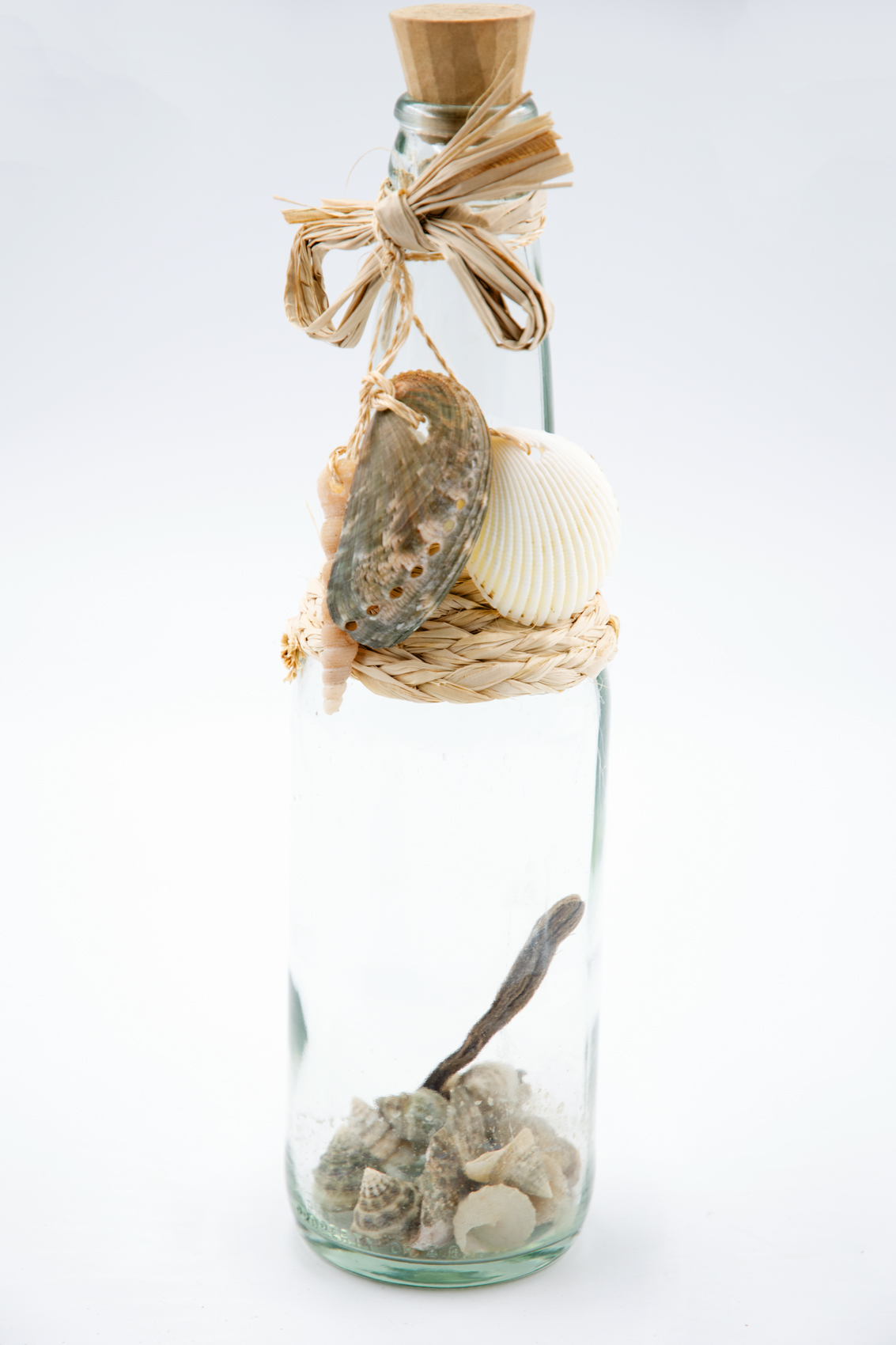 Dekoflasche mit Muscheln Maritim