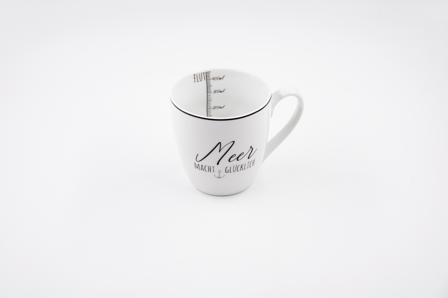 Kaffeetasse Meer geht immer Porzellan 450ml Maritim Landhausstil