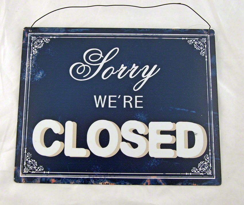 Türschild Sorry WE`RE CLOSED / Come In WE`RE OPEN