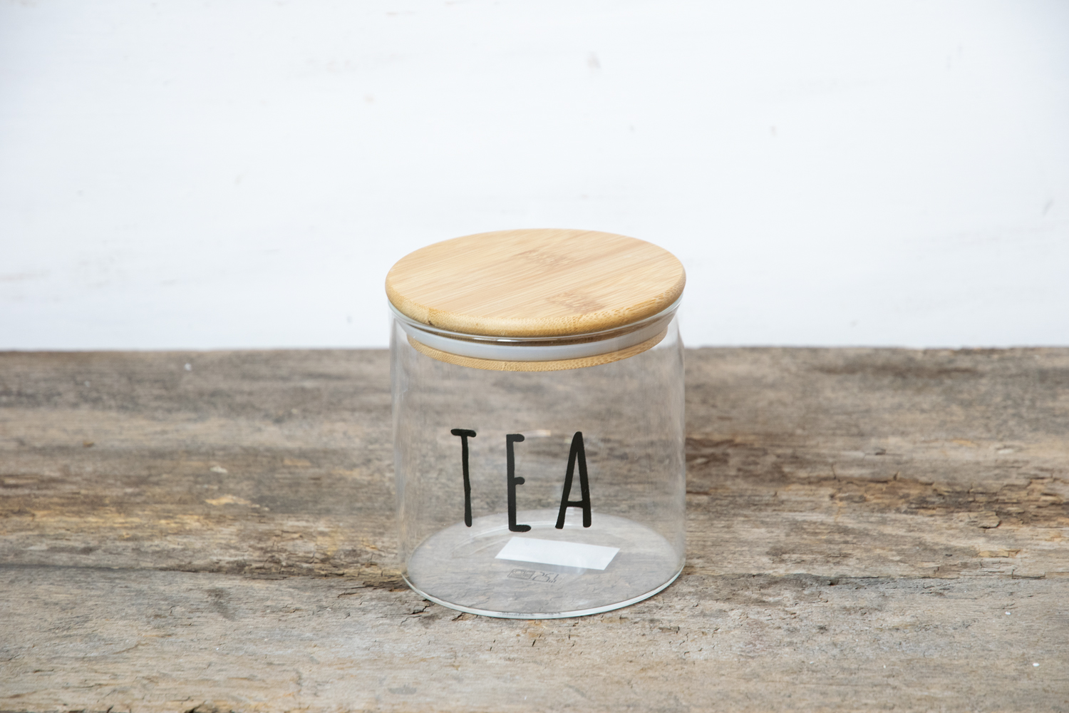 Vorratsdose Tee Glas mit Holzdeckel Landhausstil