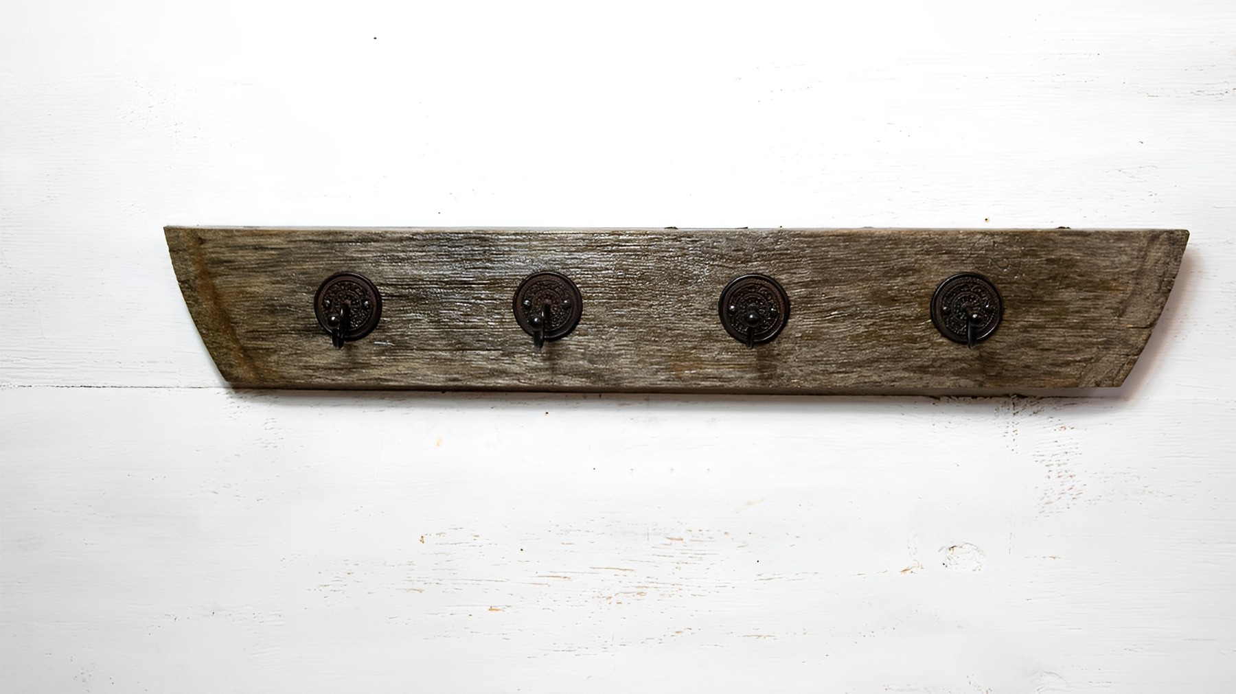 Garderobe Hakenleiste Rustikal Vintage Antik 4 runde Haken