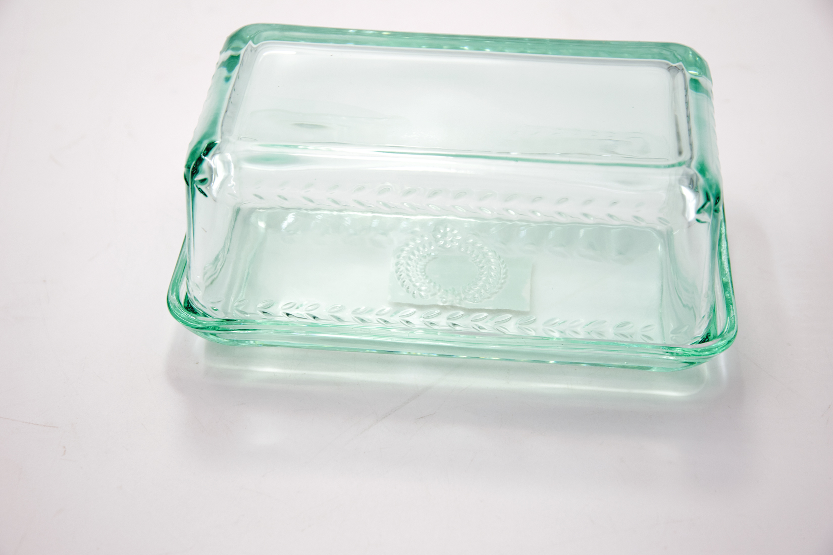 Butterdose Glas Ecila Light Landhausstil   