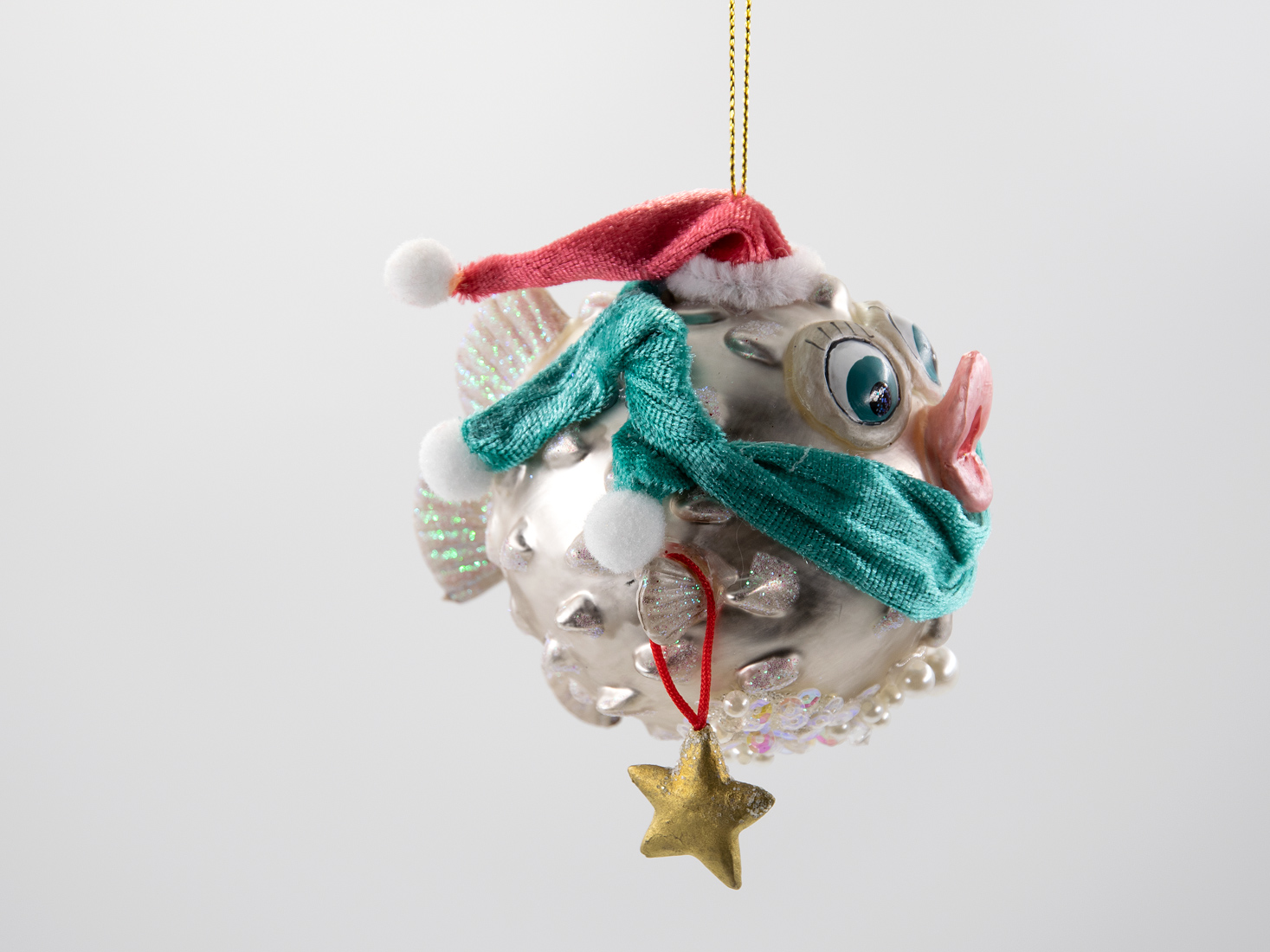 Weihnachtsschmuck Hänger Kugelfisch