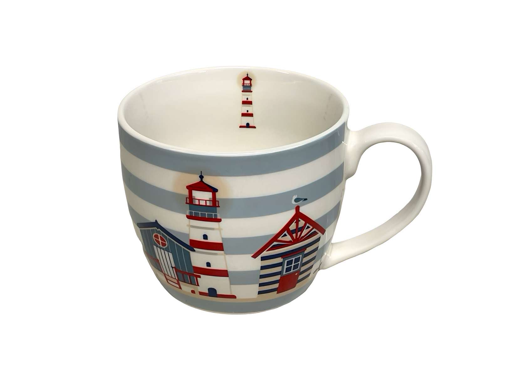 Große Tasse 'Balneo' Maritim aus Porzellan 325 ml 