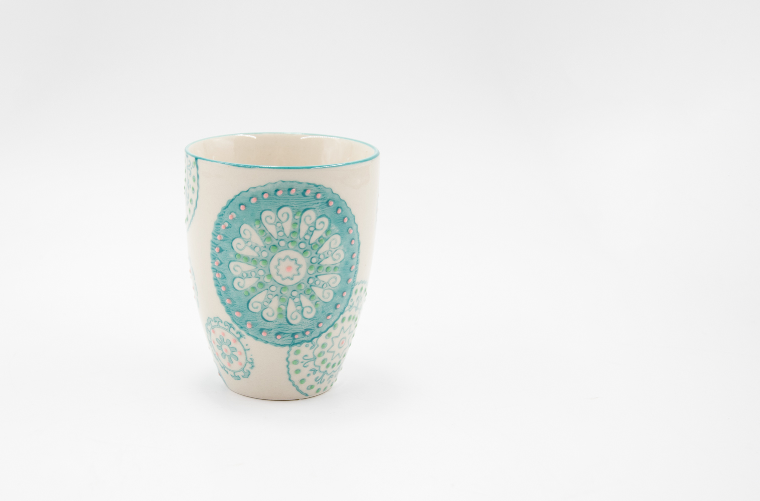 Kaffeebecher Becher Tasse Steingut ORIENTAL 150ml Landhausstil 