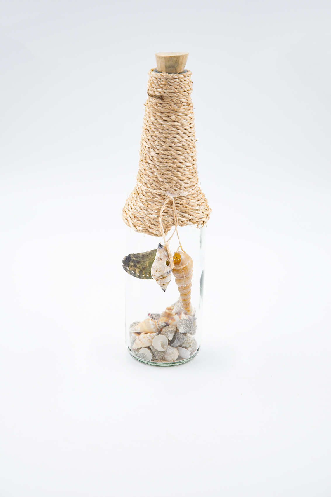 Dekoflasche mit Muscheln Maritim