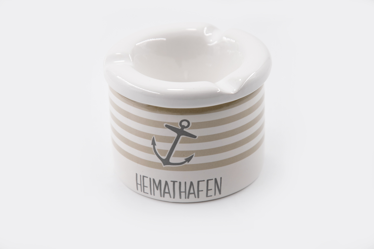 Aschenbecher Sturmaschenbecher Heimathafen Keramik Maritim Landhausstil