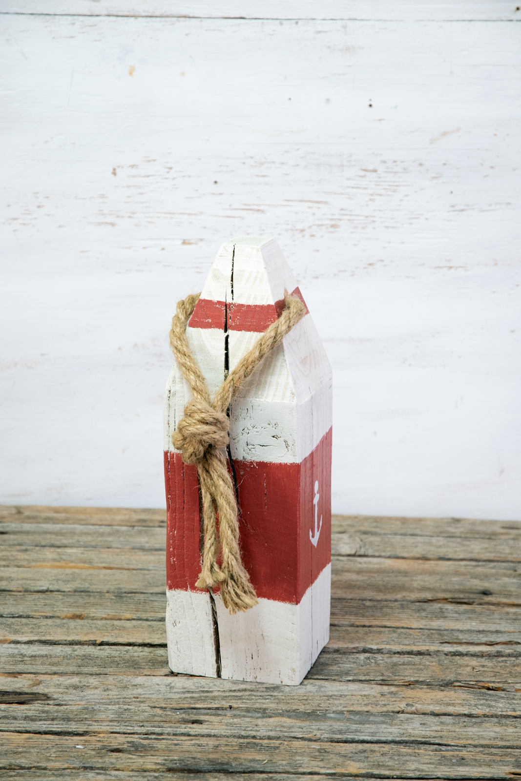 Türstopper Hummerboje Boje Holz eckig Ahoi rot Maritim
