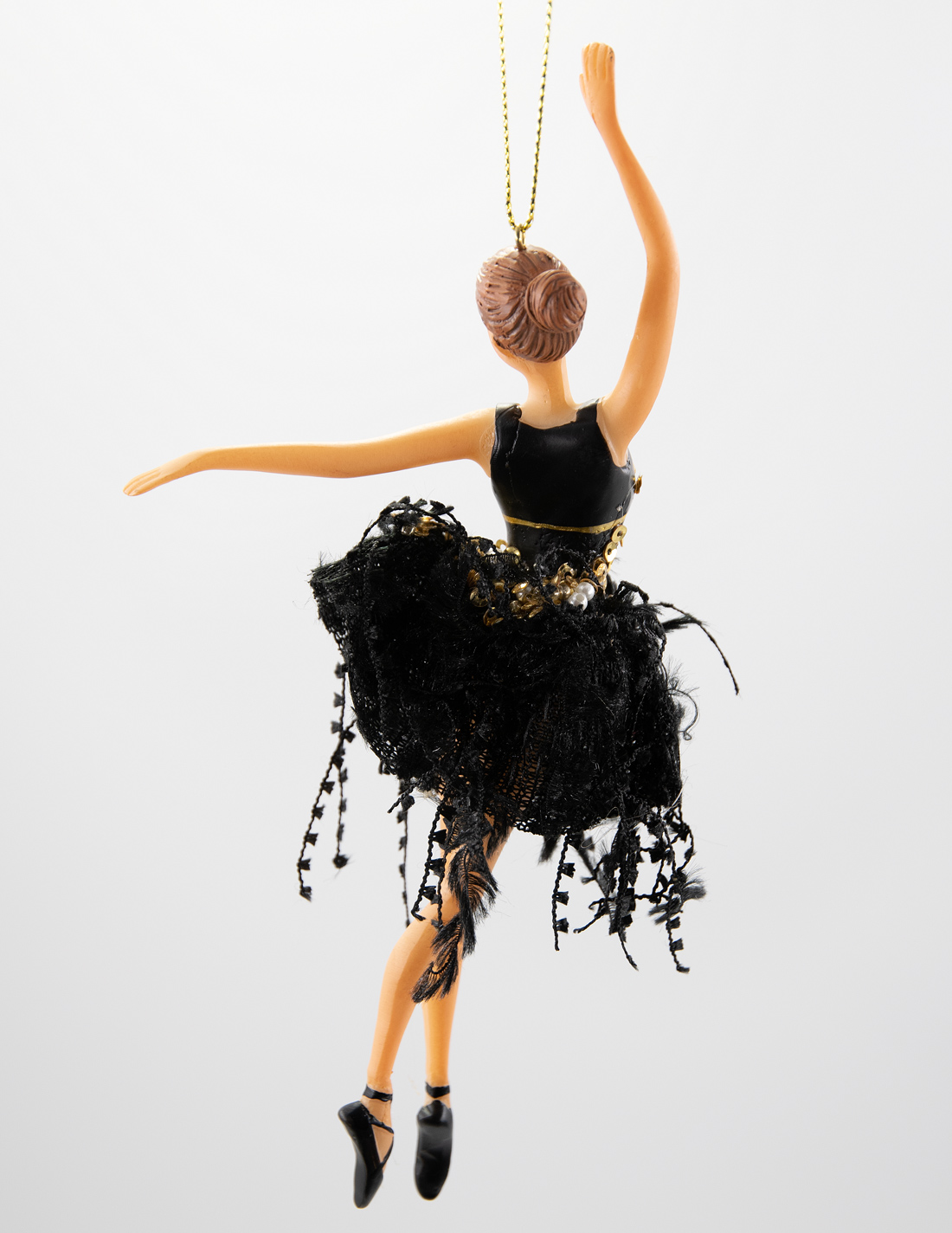 Ballerina schwarz Tänzerin Christbaumschmuck  