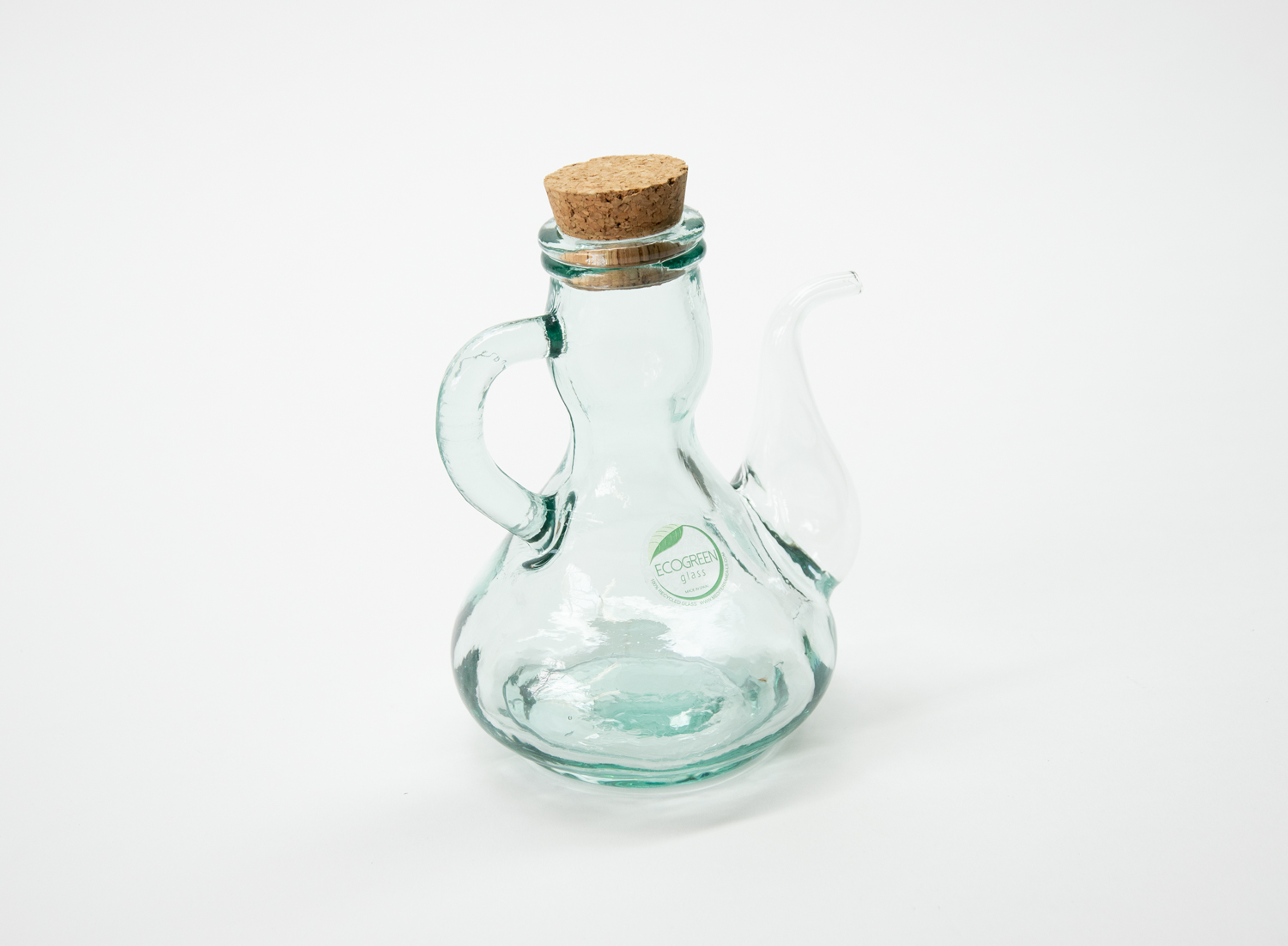 Ecogreen Flasche 250ml mit Ausgiesser Kork Verschluss & Henkel