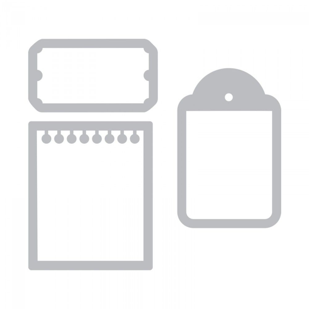 Framelits & Stamps Notebook Paper Tag & Ticket