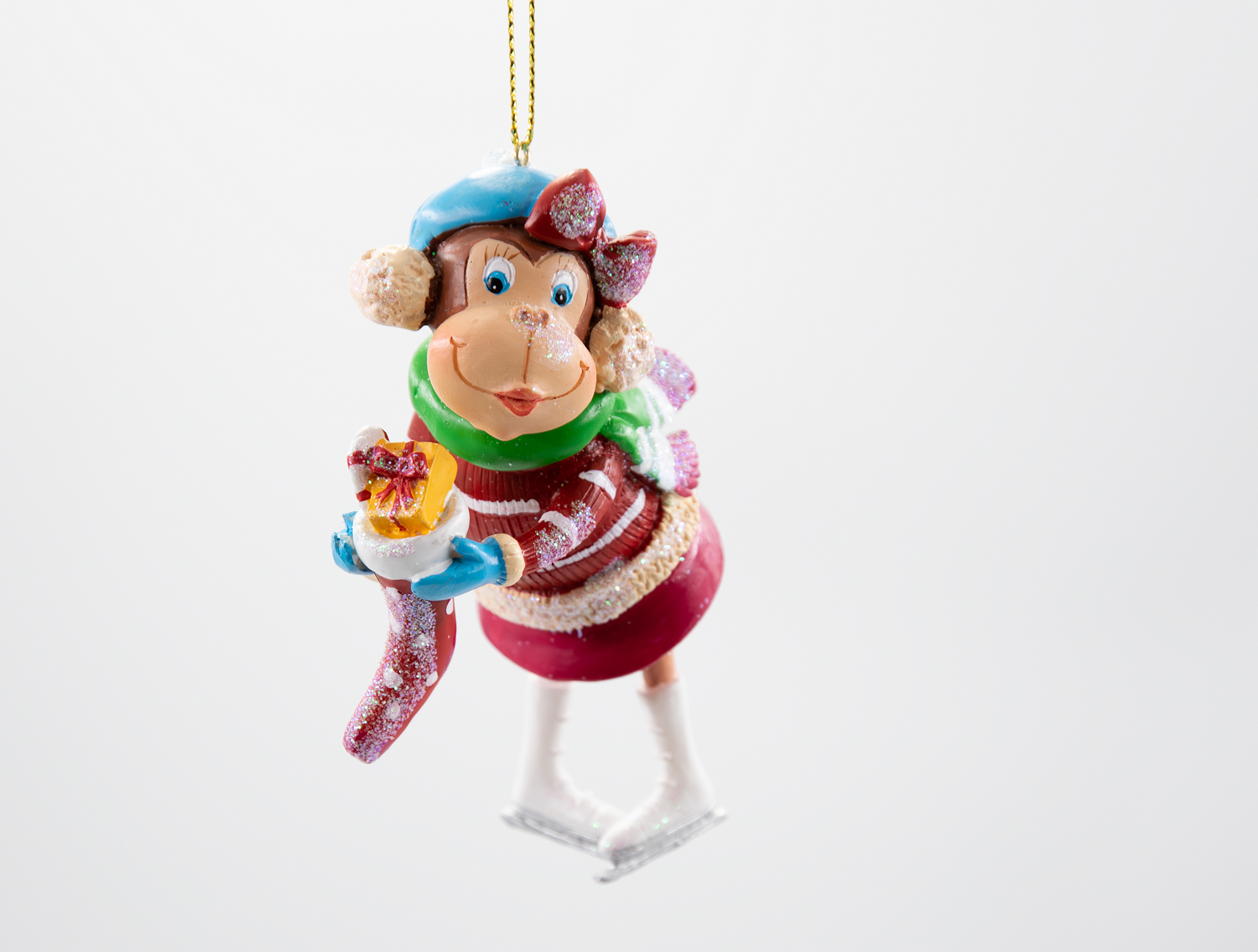 Affe mit Geschenken Weihnachtsschmuck