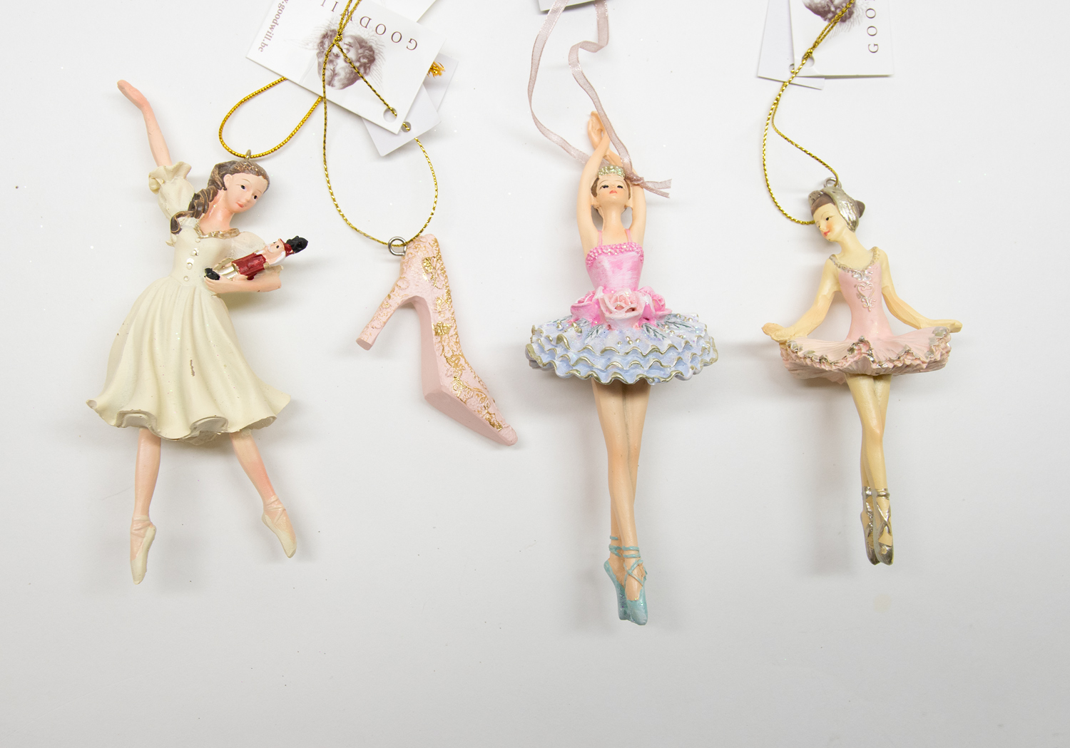 Ballerina 4er Set B-Ware Christbaumschmuck 