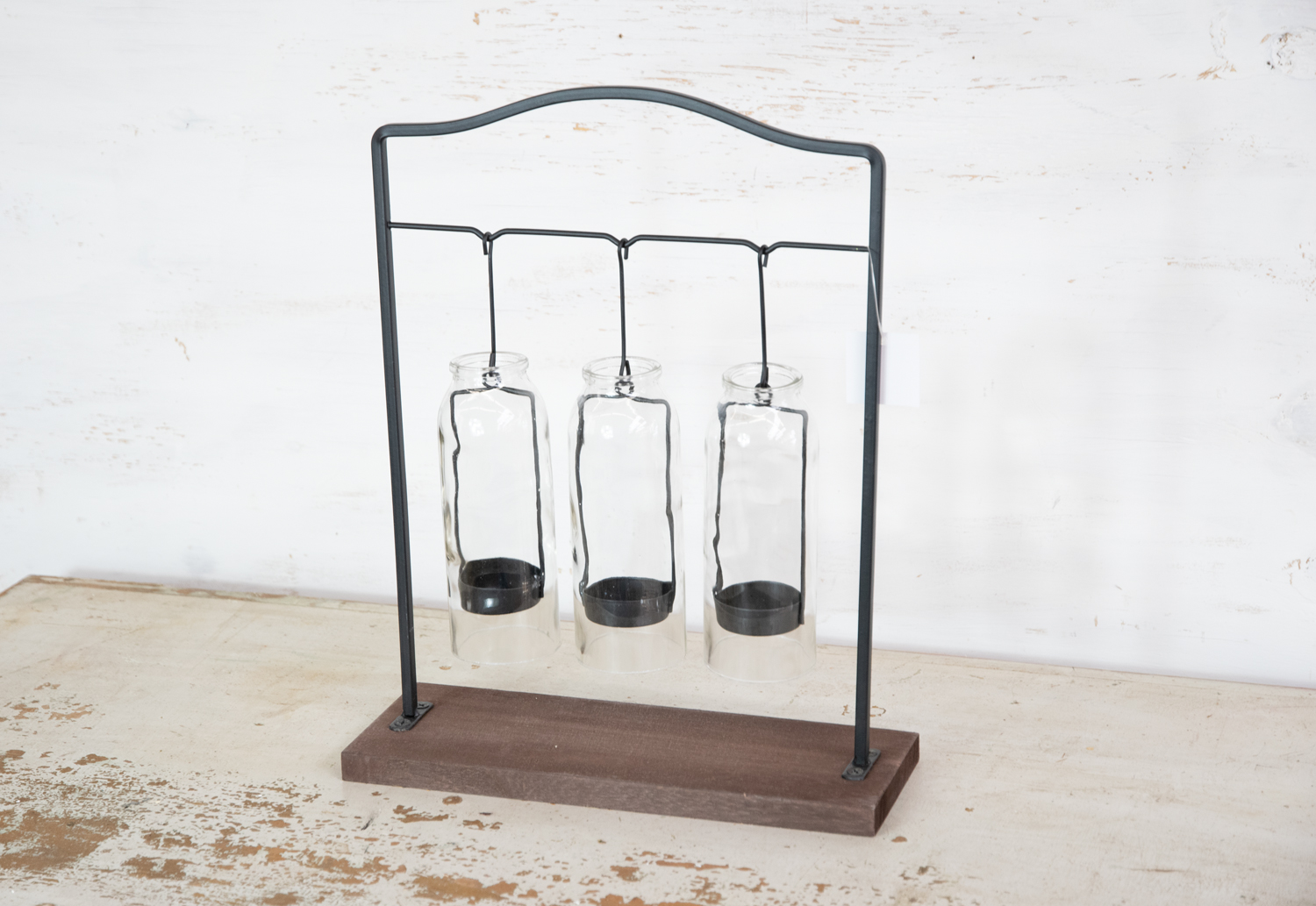 Kerzenhalter Windlicht Teelichthalter 3 Flaschen - B-Ware