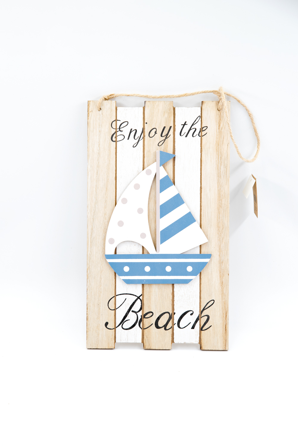 Türschild Boot Holz Enjoy the Beach Maritim Landhausstil