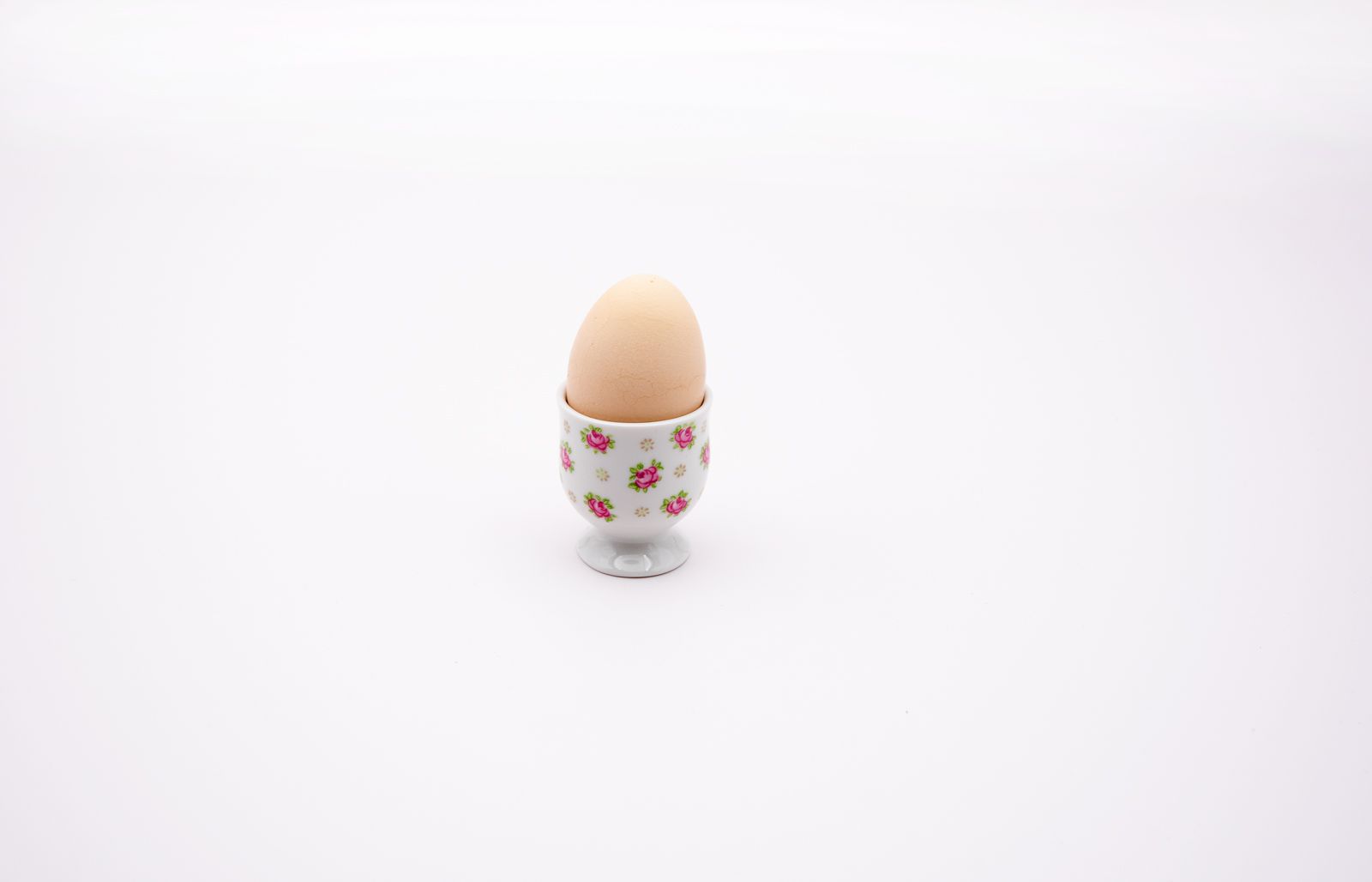 Eierbecher mit Blumendekor Porzellan Landhausstil