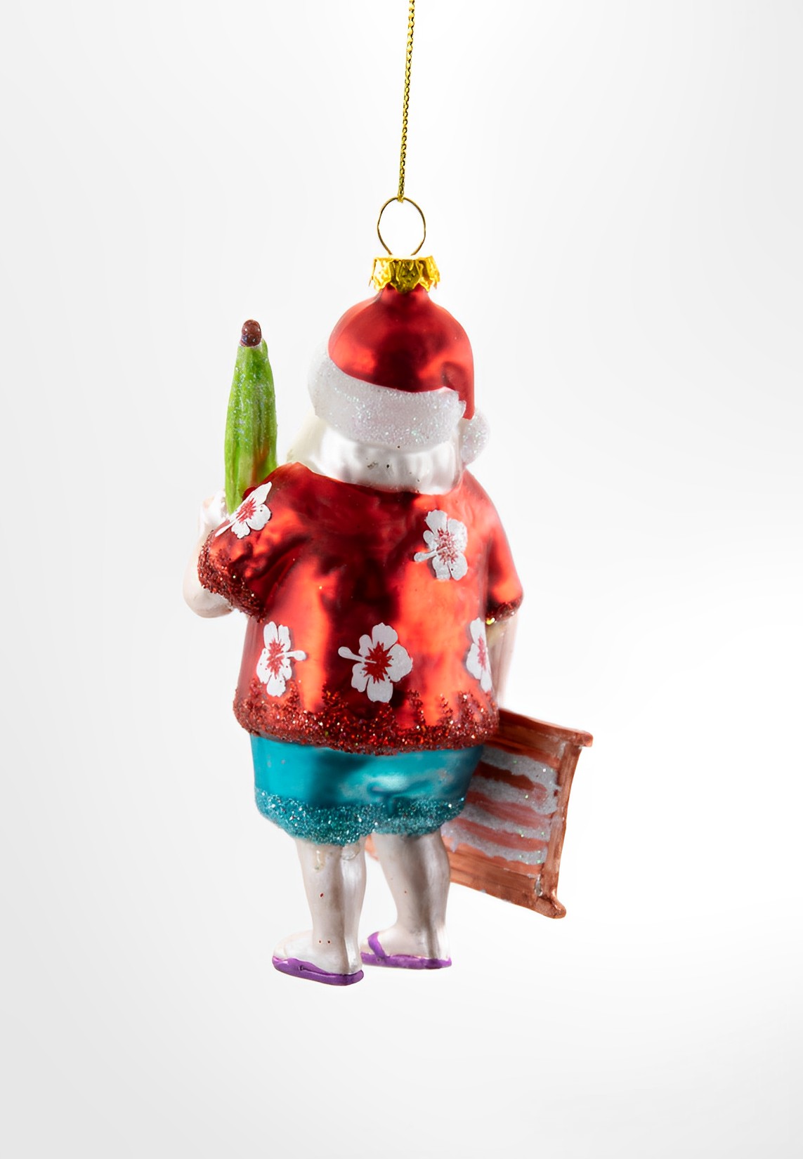 Santa mit Liegestuhl Weihnachtsschmuck  