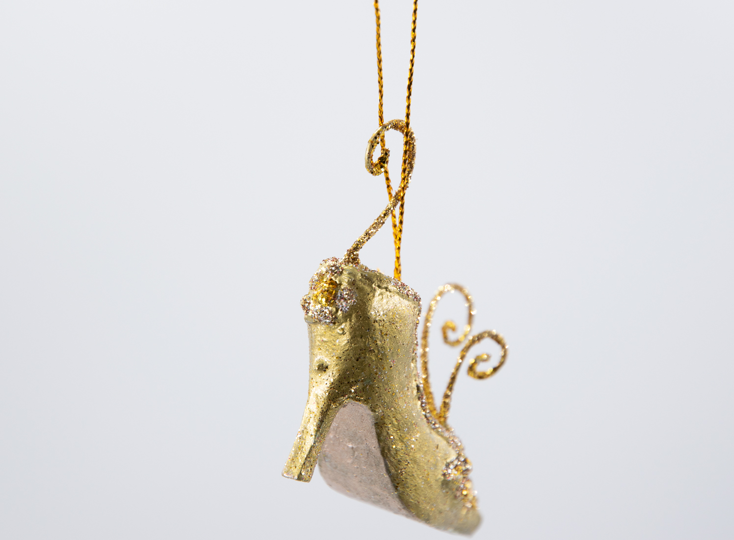 Schuh gold XMAS Christbaumschmuck 