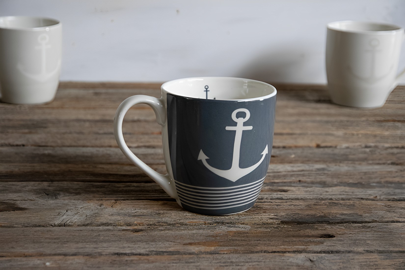 Kaffeetasse Becher Tasse  Jumbobecher Keramik 400ml Föhr Maritim  