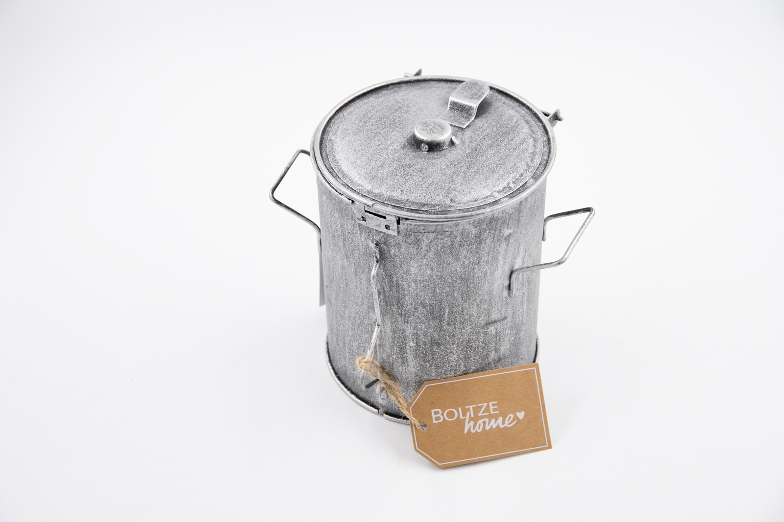 Aschenbecher Sturmaschenbecher Metall Lixo Tonne grau Boltze
