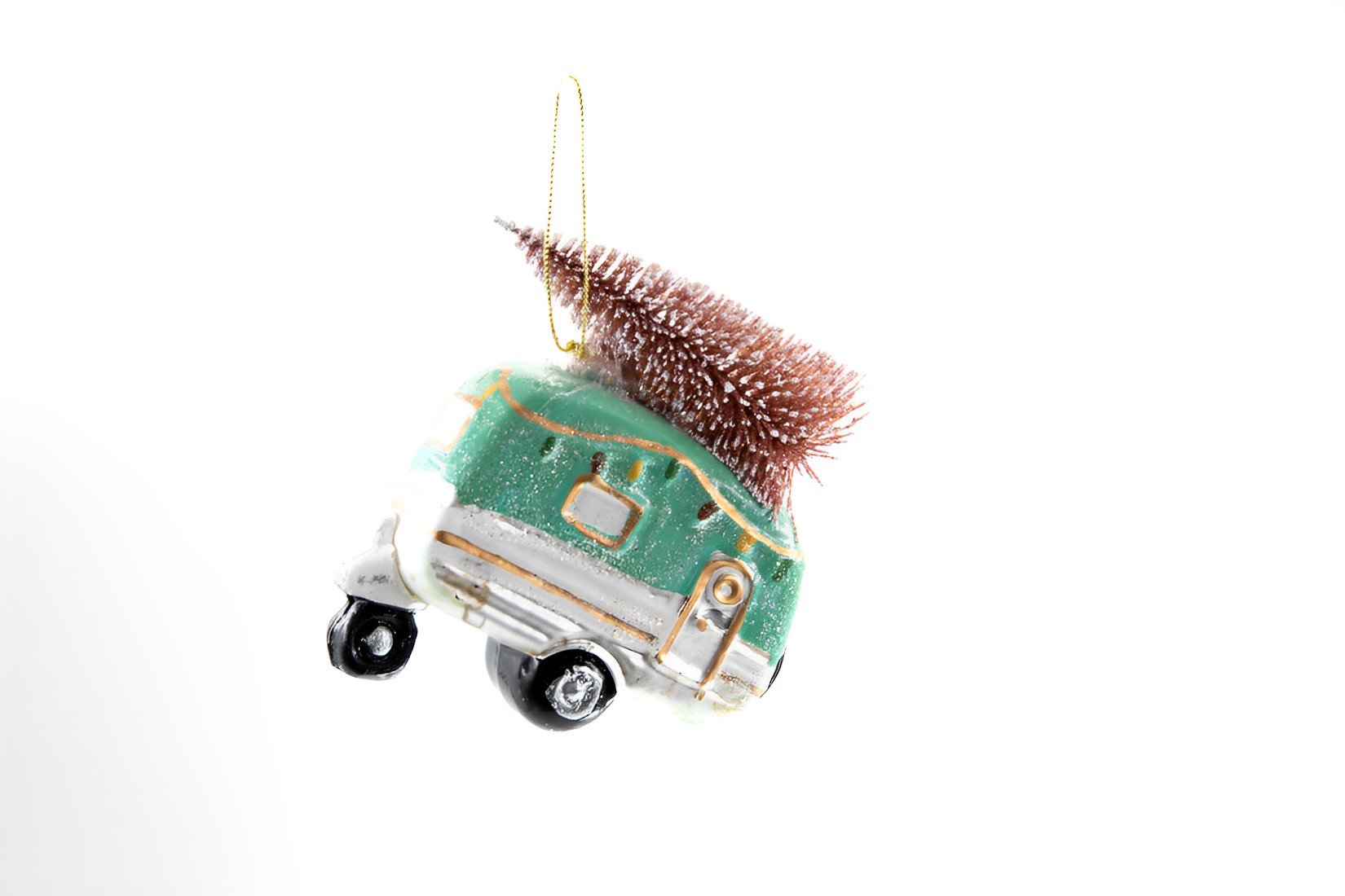 Caravan Camper Glas Weihnachtsschmuck 