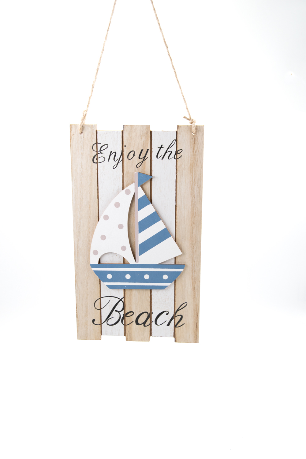Türschild Boot Holz Enjoy the Beach Maritim Landhausstil