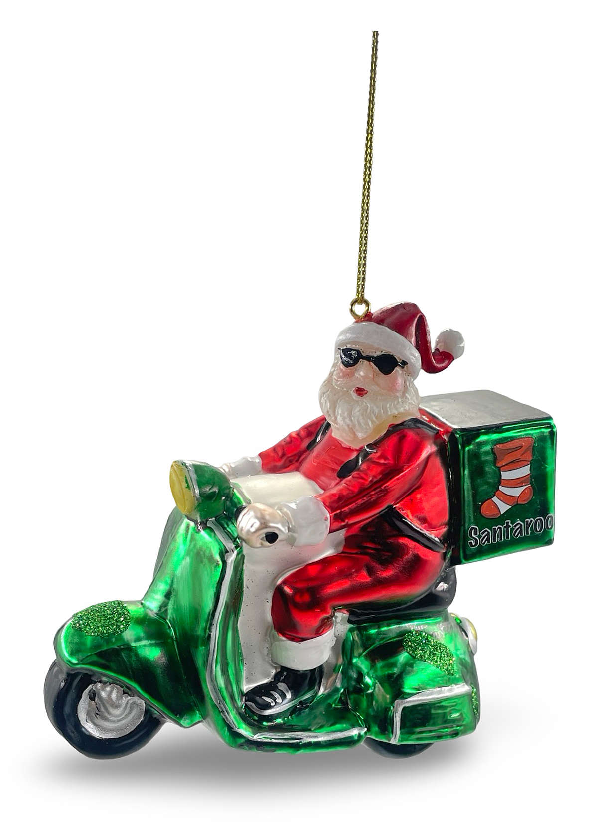 Gift Company Santa auf Motorroller Weihnachtsschmuck 