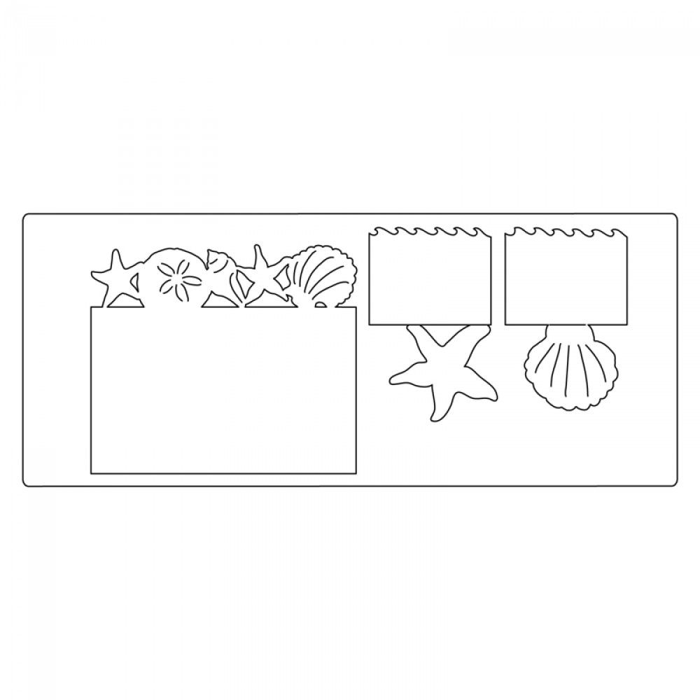 BIGZ XL Stanze  Card & Mini Cards, Seashells & Starfish