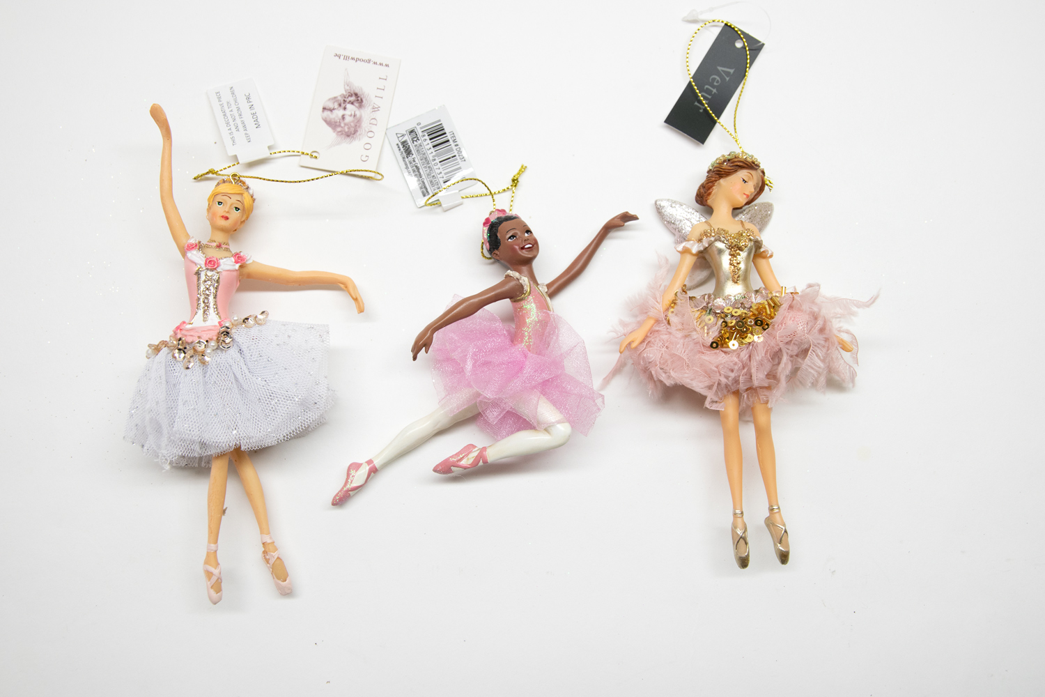 Ballerina 3er Set B-Ware Christbaumschmuck  