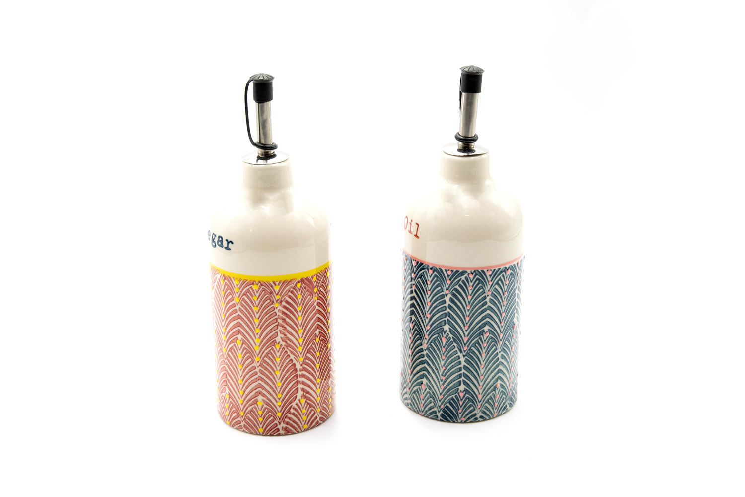 Essig- & Ölflasche Set Steinzeug MIX`N`MATCH Landhausstil