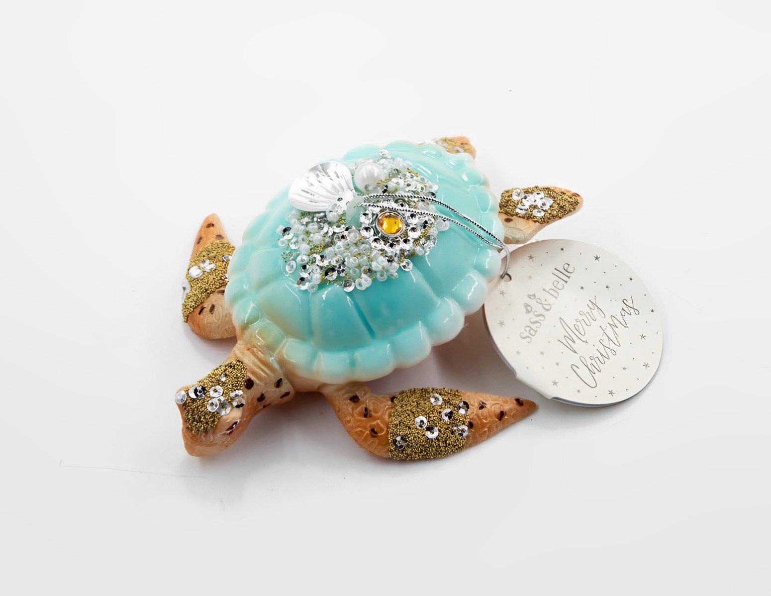 Sass & Belle Glitter Turtel Schildkröte Weihnachtsschmuck   