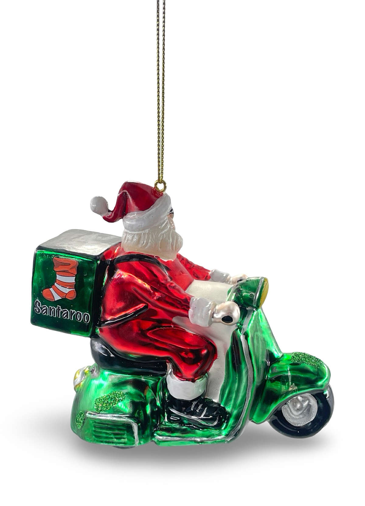Gift Company Santa auf Motorroller Weihnachtsschmuck 