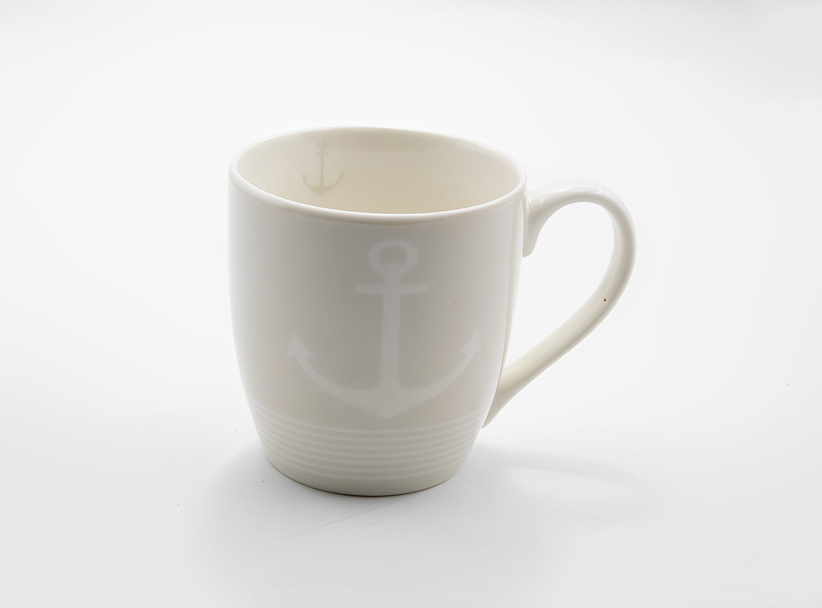 B-Ware Kaffeetasse Becher Tasse  Jumbobecher Keramik 400ml Föhr Maritim