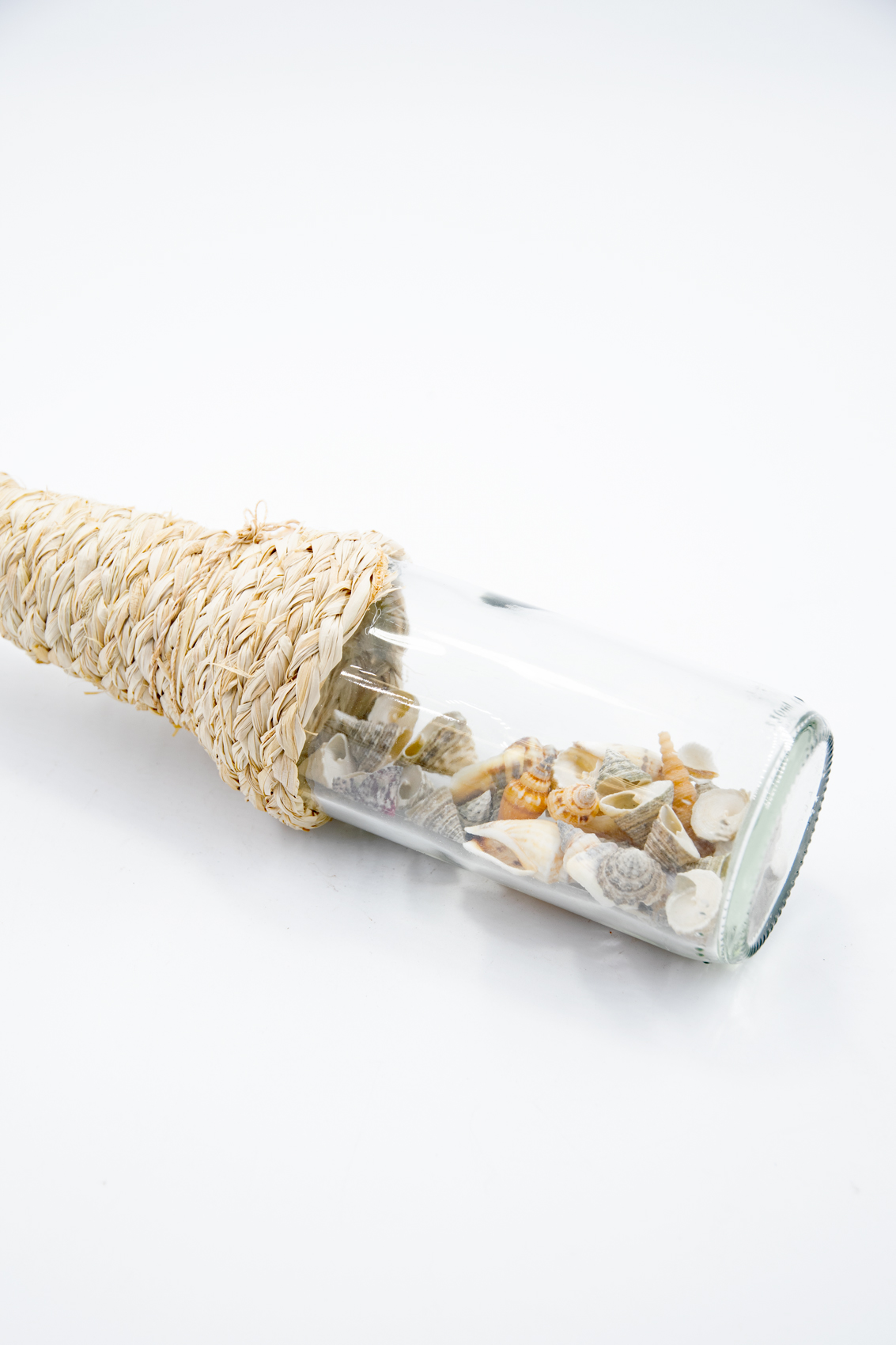 Dekoflasche mit Muscheln Maritim