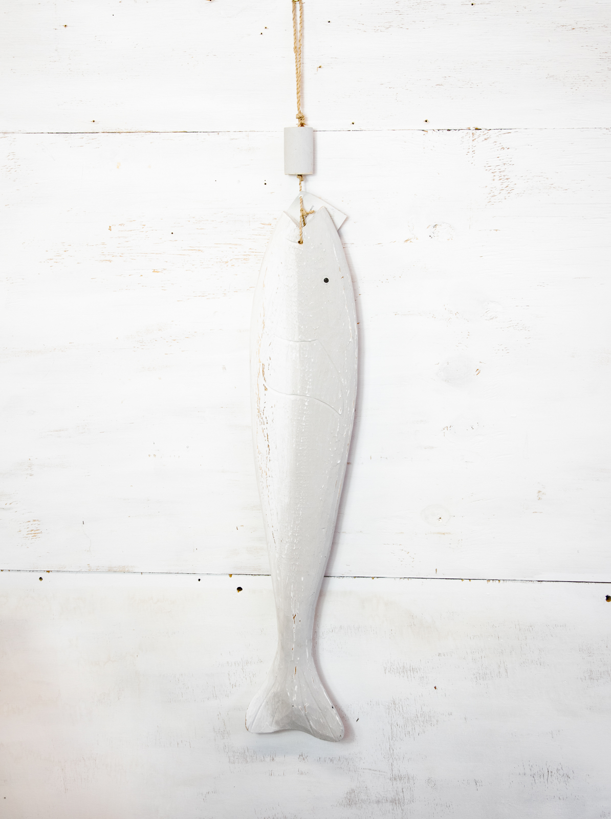 Deco Fisch grau/weiß  Maritim