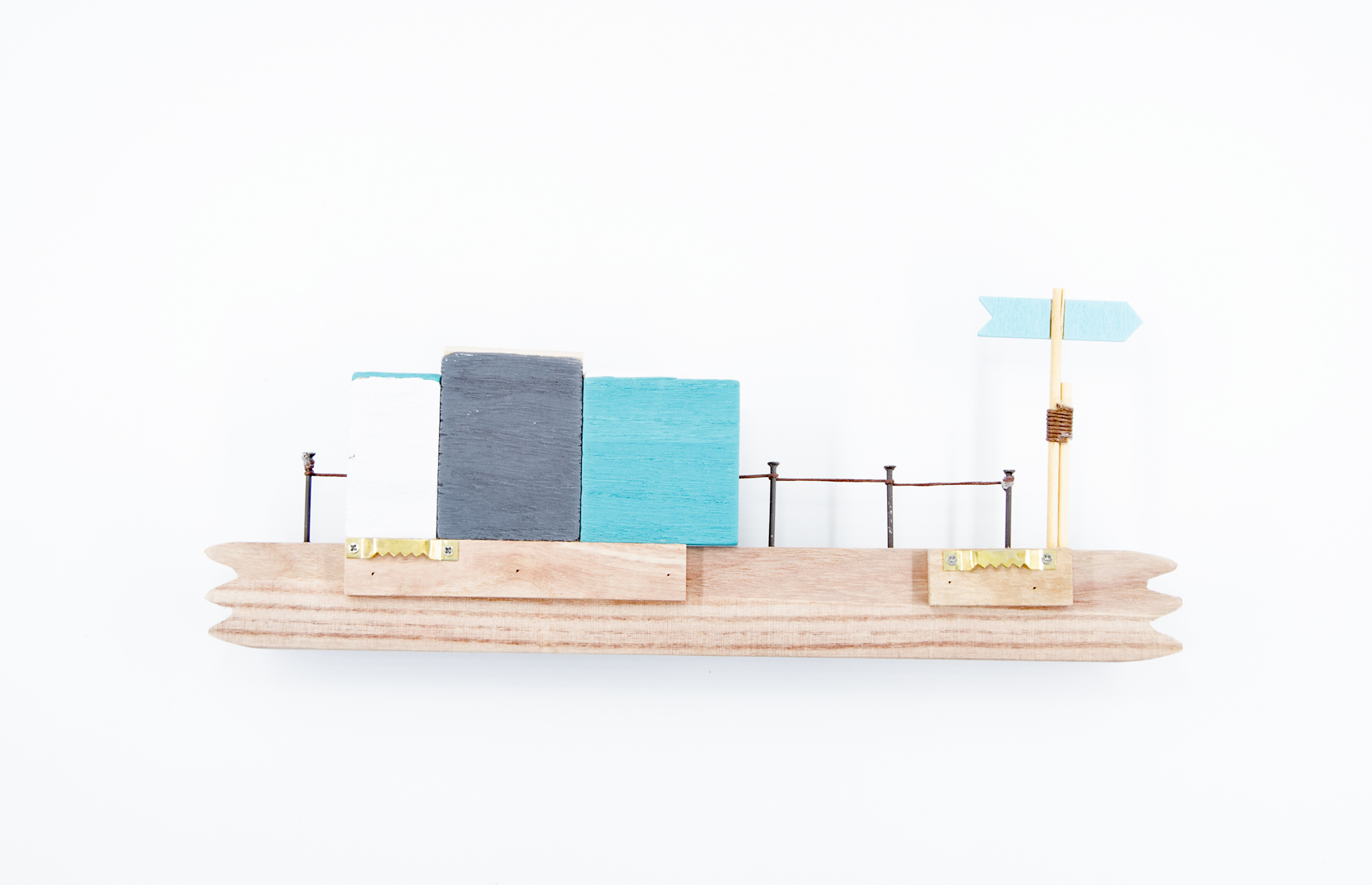Garderobe Beach mit 4 Haken Maritim
