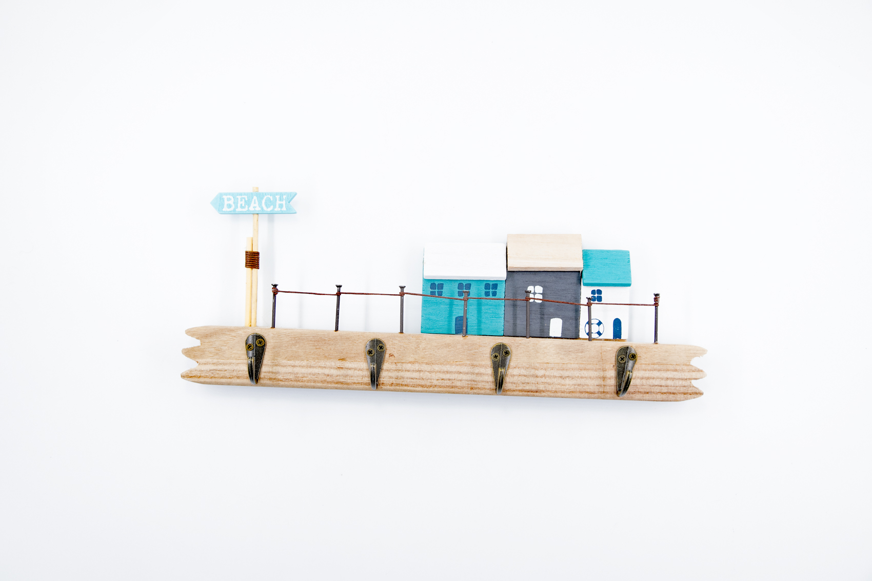 Garderobe Beach mit 4 Haken Maritim
