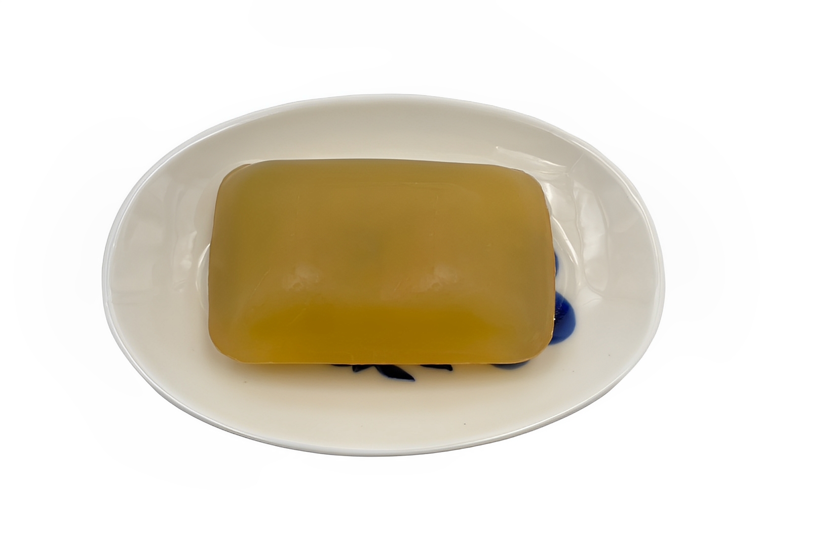 Seifenschale Blumen oval Steingut glasiert
