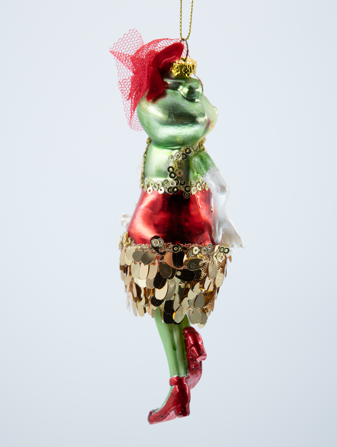 Weihnachtsschmuck Hänger Froschmädchen mit Kleid