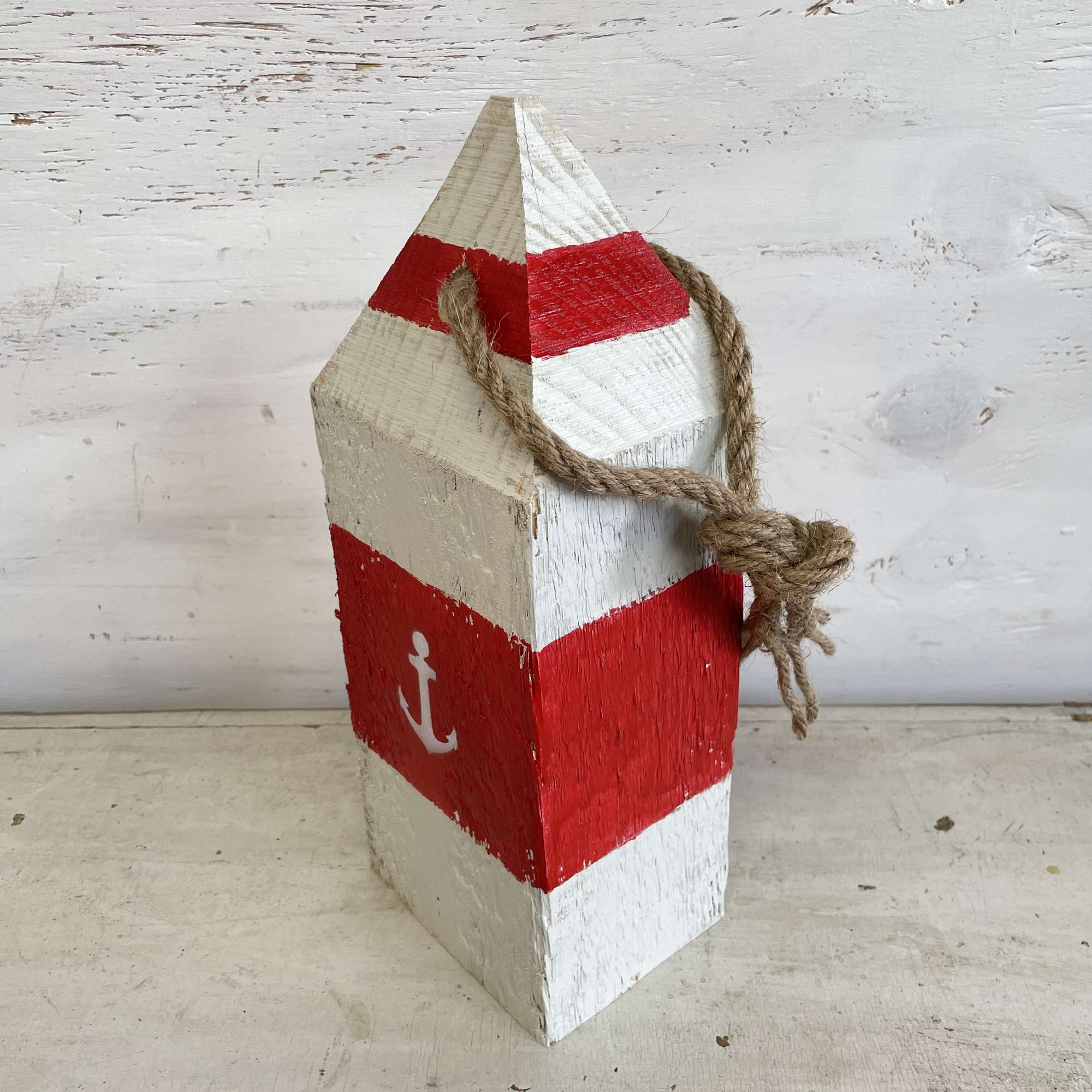 Türstopper Hummerboje Boje Holz eckig Ahoi rot Maritim