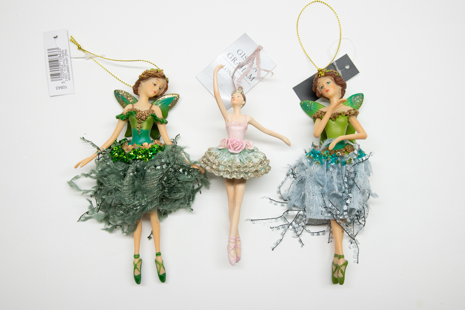 Ballerina 3er Set B-Ware Christbaumschmuck   