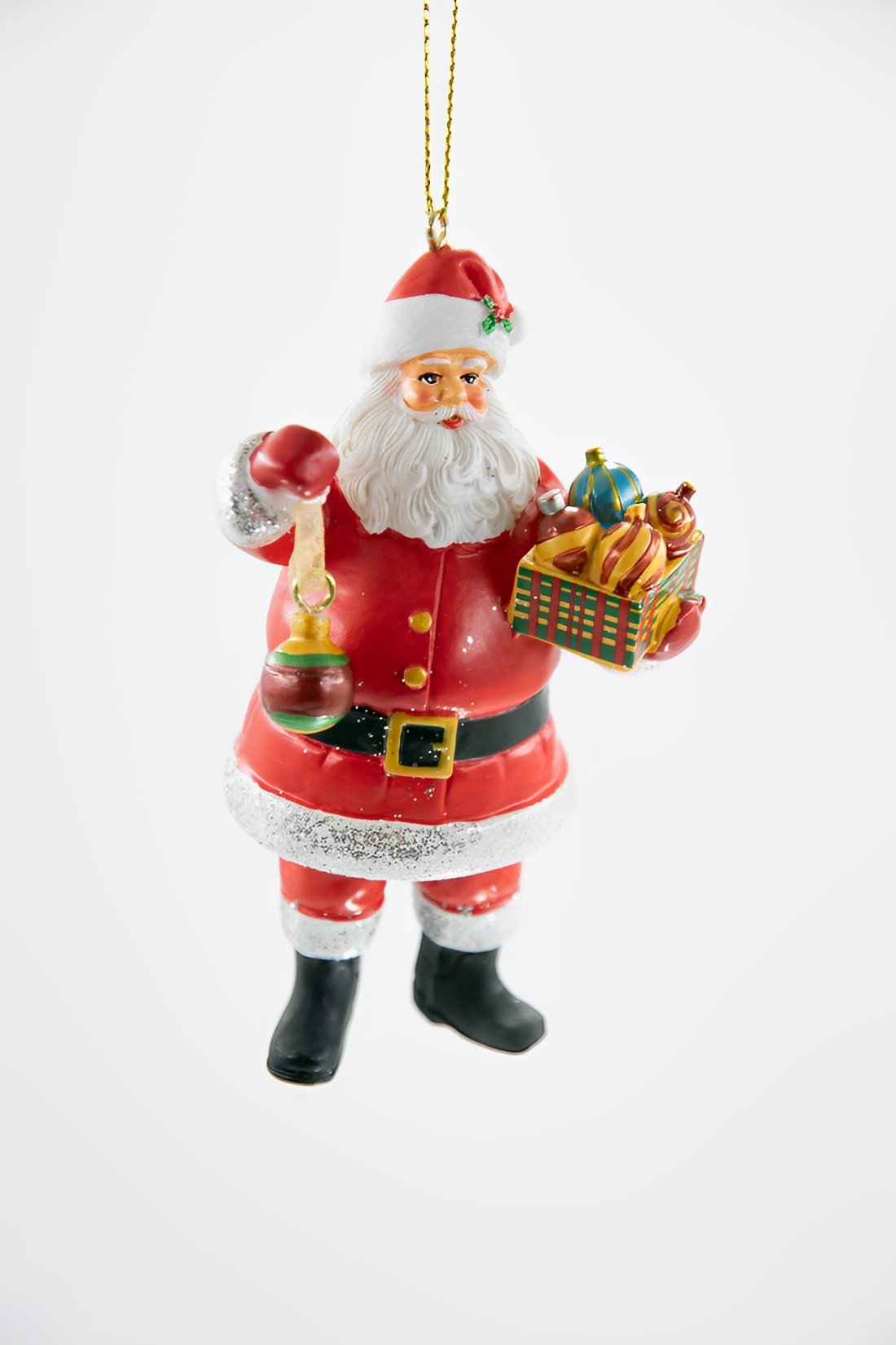 Kurt S. Adler Santa mit Christbaumkugeln Weihnachtsschmuck 